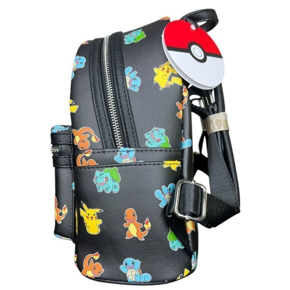 NEW Loungefly CL Exclusive Pokémon Starters Black Mini Backpack main image 4